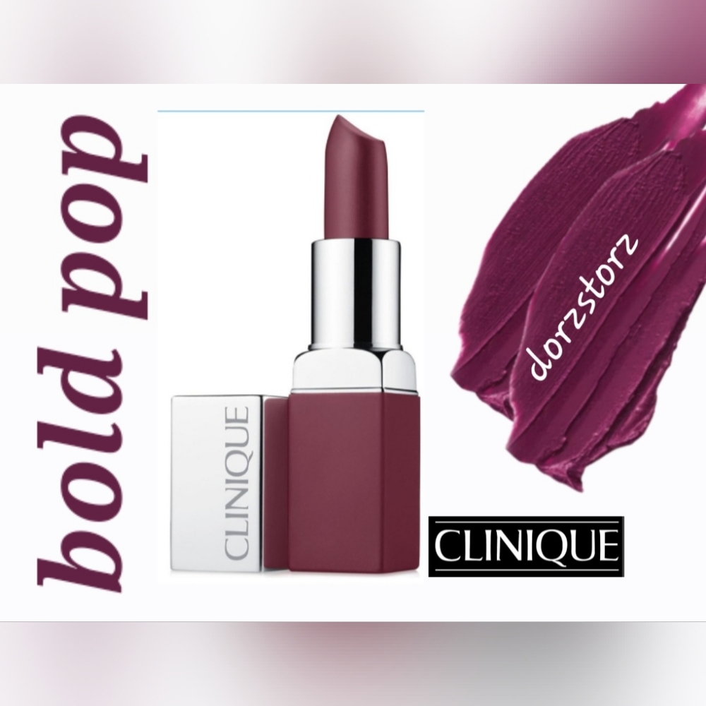 CLINIQUE Pop Matte Lip Colour + Primer *08 BOLD POP* / .13 oz / New in box